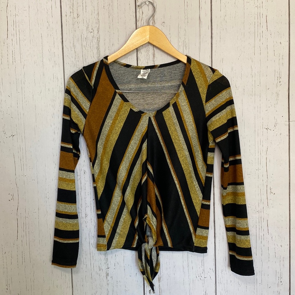 Striped Long Sleeve Blouse